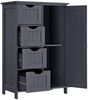 Vasagle Badezimmerschrank mit 4 Schubladen und verstellbarer Ablage, MDF grau, 82 x 30 x 55 cm Bild 3