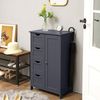 Vasagle Badezimmerschrank mit 4 Schubladen und verstellbarer Ablage, MDF grau, 82 x 30 x 55 cm Bild 2