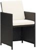 vidaXL 21-tlg. Garten-Essgruppe mit Kissen Schwarz Poly Rattan 3095667 Bild 5