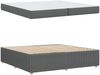 vidaXL Bettrahmen mit Matratze Dunkelgrau 200 x 200 cm Stoff 3398432 Bild 4