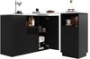 Bartisch mit 360° Drehfunktion & Stauraum, 210x30x100,9 cm, Schwarz Bild 5