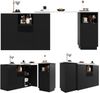 Bartisch mit 360° Drehfunktion & Stauraum, 210x30x100,9 cm, Schwarz Bild 4