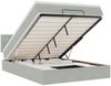 vidaXL Ottoman-Bett mit Matratze & LEDs Hellgrau 140x200 cm Samt 3312770 Bild 2