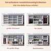 SONNI Schuhregal Schuhregal Weiß Holz Schuhkipper Verstellbare Fächer 103.5 x 30 x 48, Schuhbank Sitzbank mit Stauraum mit Sitzkissen Bild 3
