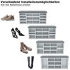 SONNI Schuhregal Schuhregal Weiß Holz Schuhkipper Verstellbare Fächer 103.5 x 30 x 48, Schuhbank Sitzbank mit Stauraum mit Sitzkissen Bild 4