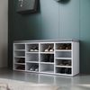 SONNI Schuhregal Schuhregal Weiß Holz Schuhkipper Verstellbare Fächer 103.5 x 30 x 48, Schuhbank Sitzbank mit Stauraum mit Sitzkissen Bild 5