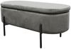 byLIVING Bank NOVA/Samt grau/Metall schwarz pulverbeschichtet/Polsterbank mit Stauraum/B 95, H 42, T 37,5 cm Bild 2
