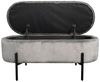 byLIVING Bank NOVA/Samt grau/Metall schwarz pulverbeschichtet/Polsterbank mit Stauraum/B 95, H 42, T 37,5 cm Bild 4