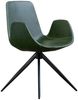KAWOLA Stuhl QUEN Esszimmerstuhl Besprechungsstuhl Drehstuhl grün 82 x 55 x 55 cm Bild 3