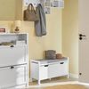 SoBuy FSR97-W Schuhbank, Spanplatte, Melamin, Weiß, 85 x 50 x 30 cm Bild 5