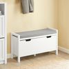 SoBuy FSR97-W Schuhbank, Spanplatte, Melamin, Weiß, 85 x 50 x 30 cm Bild 2