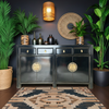 Chinesisches Sideboard schwarz vintage schlicht Schrank Kommode Kolonial-Stil Antik-Stil Lowboard asiatisch orientalisch Fernost shabby-chic Landhaus Bild 5