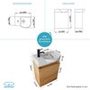 Alpenberger Badmöbel-Set Gäste WC Waschbecken mit Unterschrank - Hängeschrank Vormontiert, (Washbasin - Waschtisch Set, Schmales Waschbecken mit Unterschrank), Waschbecken mit Unterschrank Holzoptik - Gäste WC Set Bild 4