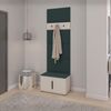 Garderoben-Set Napoli version 6 mit Schuhregal und Polsterplatten, Ideal für Flur und Eingangsbereich (Cashmere, Trinity 28), 225 x 40 x 70 cm Bild 3