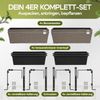4er Set Balkonkasten Polyrattan Creme Bild 4