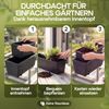 4er Set Balkonkasten Polyrattan Creme Bild 5