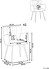Esszimmerstuhl 2er Set SANILAC Samtstoff Grau Bild 2