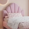 Polsterbett rosa mit Bettbank Samt Kopfteil 90x200 cm Einzelbett Kinderbett Bild 4