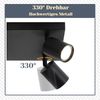 ZMH LED Deckenleuchte Schwarz Deckenstrahler: GU10 Deckenlampe Spots 6 Flammig 330°Schwenkbar Deckenspots Industrial Wandstrahler Modern Flurlampe für Wohnzimmer Schlafzimmer Küche Ohne Leuchtmittel Bild 4