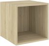 vidaXL 4-tlg. TV-Schrank-Set Sonoma-Eiche Spanplatte [3079766] Bild 4