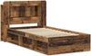 vidaXL Bettgestell mit Stauraum Altholz 100 x 200 cm Holzwerkstoff 3433450 Bild 3