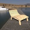 Gartenliege Relaxliege "Liege-Franzi" (Zirbe) Breite 120cm Einstiegshöhe 50cm mit Füßen Bild 2