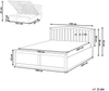 Bett mit Stauraum Kiefernholz CLARBEC 140 x 200 cm Weiß Bild 2