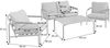 Aluminium-Gartengarnitur HWC-O11, Outdoor 2-Sitzer Sitzbank Sessel Sofa, Olefin (205 g/m²) ~ hellgrün Polster beige Bild 3