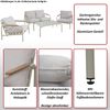 Aluminium-Gartengarnitur HWC-O11, Outdoor 2-Sitzer Sitzbank Sessel Sofa, Olefin (205 g/m²) ~ hellgrün Polster beige Bild 2