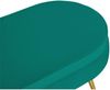 Sitzpouf Oval Samt Grün 99 x 44 x 40 cm Bild 4