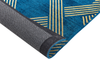 Teppich marineblau / gold 140x200 cm geometrisches Muster Kurzflor VEKSE Bild 5