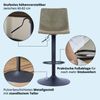 KHG Barhocker 6er Set 360° drehbar höhenverstellbar (61-82cm) Kunstleder Grün Industrial Look | Drehstuhl Barstuhl mit Rückenlehne Fußstütze 110kg belastbar Bild 4