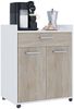 Rollcontainer Ansel Weiß/Sonoma 60 x 40 cm mit Schubladen Vicco Bild 5