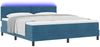 vidaXL LED Boxspringbett mit Matratze Dunkelblau 180 x 200 cm Samt 3342738 Bild 3