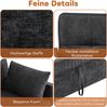 Merax Doppelschlafsofa, Zweisitziges Sofa, verstellbare Rückenlehne, Chenille-Stoff, hochdichter Schaumstoff, Wohnzimmersofa, Sofa mit Bettfunktion, Grau Bild 5