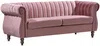 Vente-unique - TRUMBO Sofa SamtStoff Puderrosa - B 78 cm x H 77 cm x L 195 cm Bild 2