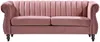 Vente-unique - TRUMBO Sofa SamtStoff Puderrosa - B 78 cm x H 77 cm x L 195 cm Bild 1