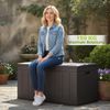 300 L Gartenbox großer HDPE-Aufbewahrungsbox mit Gasdruckfedern & abschließbarem Deckel Braun Bild 4