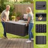 300 L Gartenbox großer HDPE-Aufbewahrungsbox mit Gasdruckfedern & abschließbarem Deckel Braun Bild 3