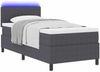 vidaXL LED Boxspringbett Dunkelgrau und Weiß 90 x 200 cm Cordstoff 3337584 Bild 3