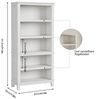 GarveeMore Bücherregal 5-stöckiges Bücherregal aus Holz Bild 4