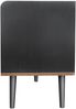 TV-Schrank mit zwei Schubladen, Fernsehtisch TV Board, TV- Lowboard niedrige Platte mit zwei Schiebetüren. Exquisite Textur. Schwarz und natürliches Holzfarbe. H58/L160/T40 cm Bild 5