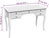 Französischer Holz-Schreibtisch mit 5 Schubladen, weiß, 120,2 x 47 x 79,1 cm Bild 4