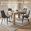 Esstisch 135x80 cm Wohnzimmertisch Holz Eiche Grau Küchentisch Esszimmertisch Holztisch Tisch Bild 5