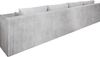 Ecksofa Credo, Couch U-Form, Sofa mit Schlaffunktion und Bettkasten, 348 x 81 x 185 cm, Hellgrau Bild 5