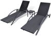 vidaXL Sonnenliegen mit Tisch Poly Rattan Schwarz 42497 Bild 5