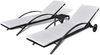 vidaXL Sonnenliegen mit Tisch Poly Rattan Schwarz 42497 Bild 2