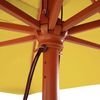 Sonnenschirm Florida, Gartenschirm Marktschirm, 3x4m Polyester/Holz 6kg ~ gelb Bild 3