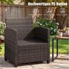 COSTWAY Balkonset, (3-tlg), Rattan Gartenmöbel mit 2 Stühle & Tisch, 2 Personen Bild 2