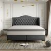 Polsterbett Doppelbett PELAGIO Stoff Whisper Graphite 180x200cm inkl. Matratze Bild 2